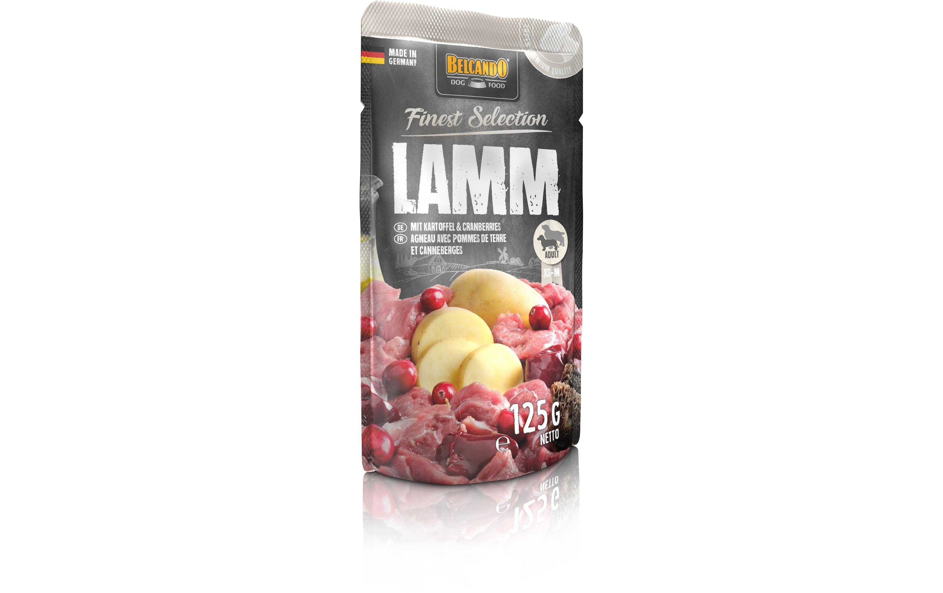 Nassfutter Finest Selection Lamm, 125gAlleinfuttermittel für ausgewachsene Hunde