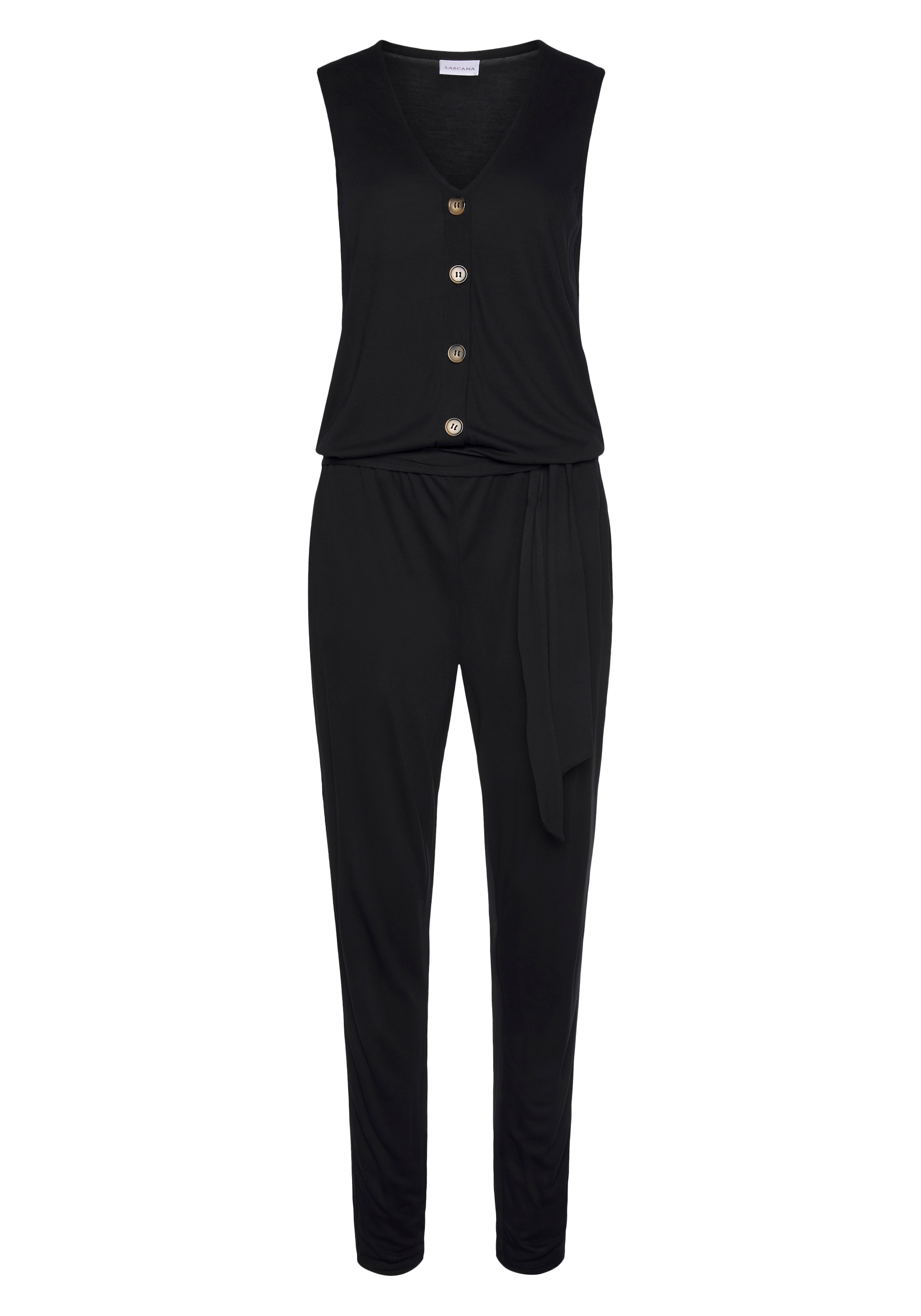 LASCANA Jumpsuit , und Knopfleiste vorne, bequemer Overall mit Taschen