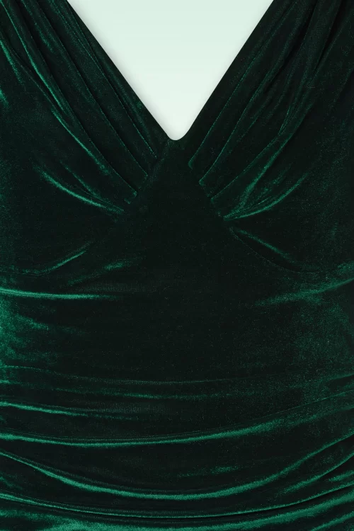 Glamour Bunny Marilyn fluwelen penciljurk in groen