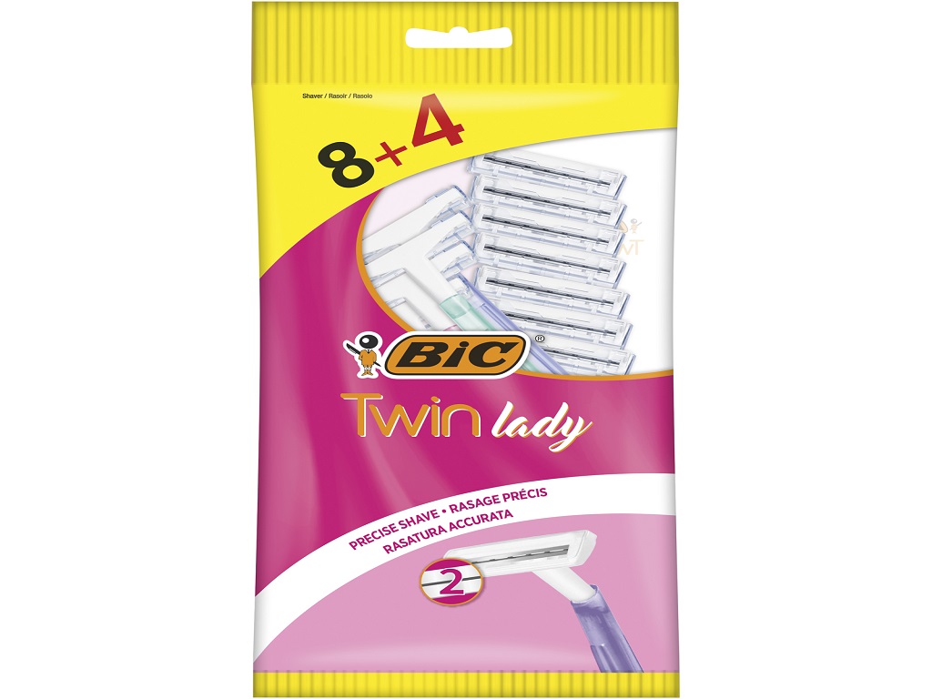 MÁQUINA BIC DESCARTÁVEL TWIN LADY 8UN 4UN OFERTA
