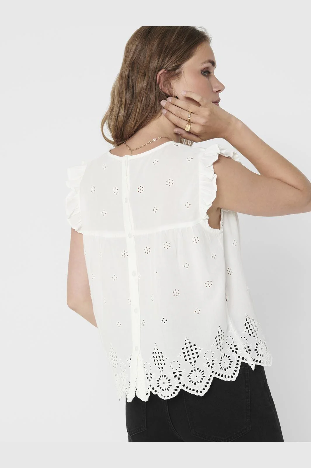 Only Onlsilla S/L Frill Top