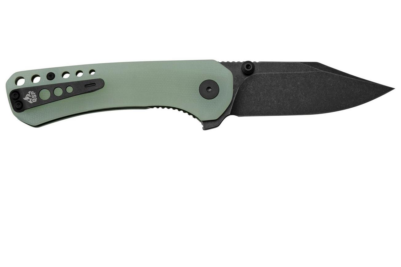 QSP Knife Kestrel QS145-B2 Blackwashed Jade G10, zakmes