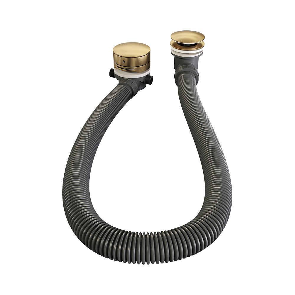 Brauer Gold Edition inbouw badkraan met badvulcombinatie en 3 standen handdouche geborsteld messing PVD