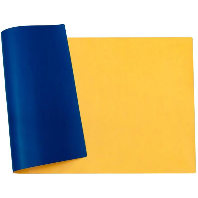 Sous-main souple PU Bicolore - Turquoise/safran