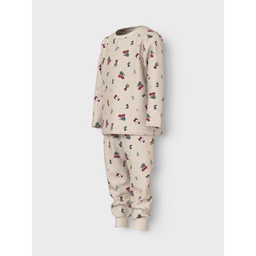 Name It Vismas Pyjamassæt, Whitecap Gray, 98 cm