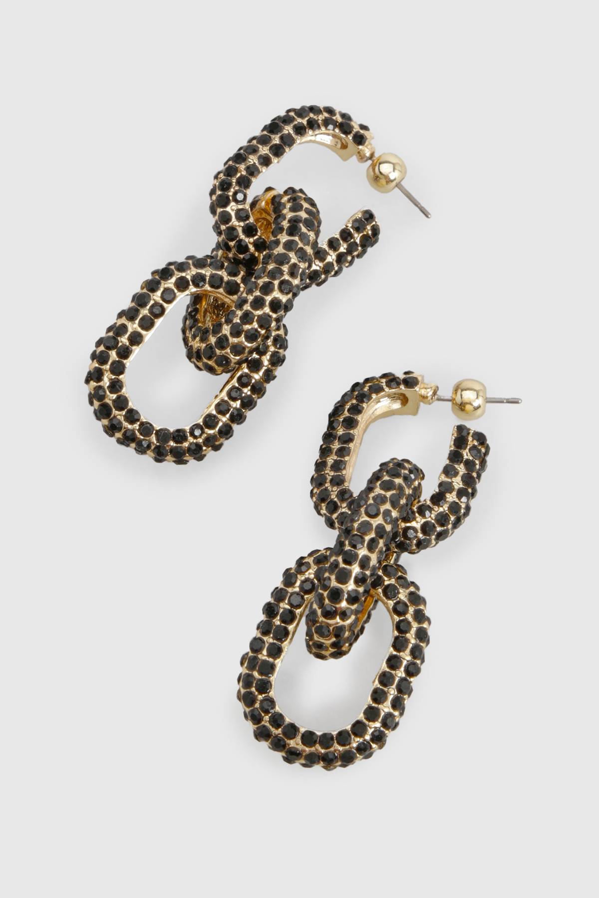 KarenMillen Boucles D'oreilles Pendantes À Maillons De Chaîne Ornées De Cristaux