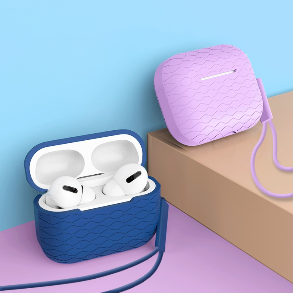 AirPods Pro 2 / AirPods Pro Silikon Case Schutzhülle Abdeckung mit Handschlaufe - Beige