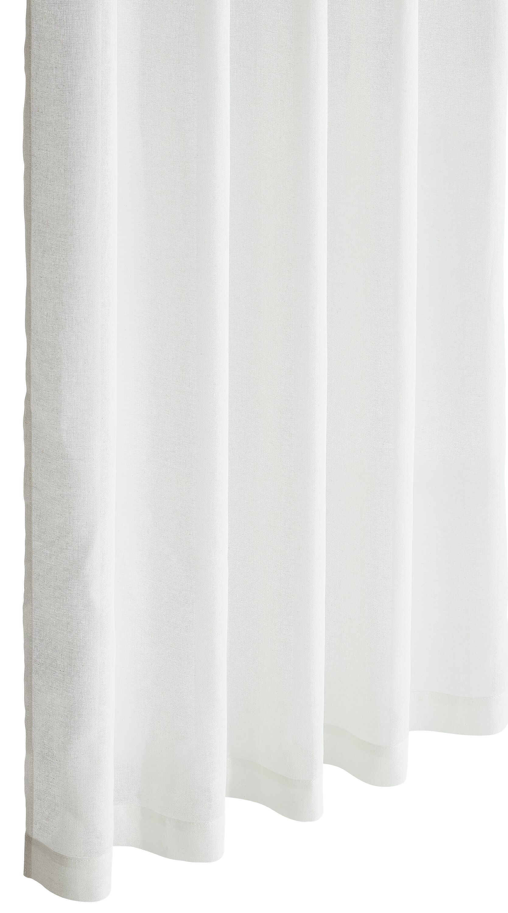 RAMONA Fertigvorhang Tag - Weiss / B: 130.0 cm x H: 270.0 cm