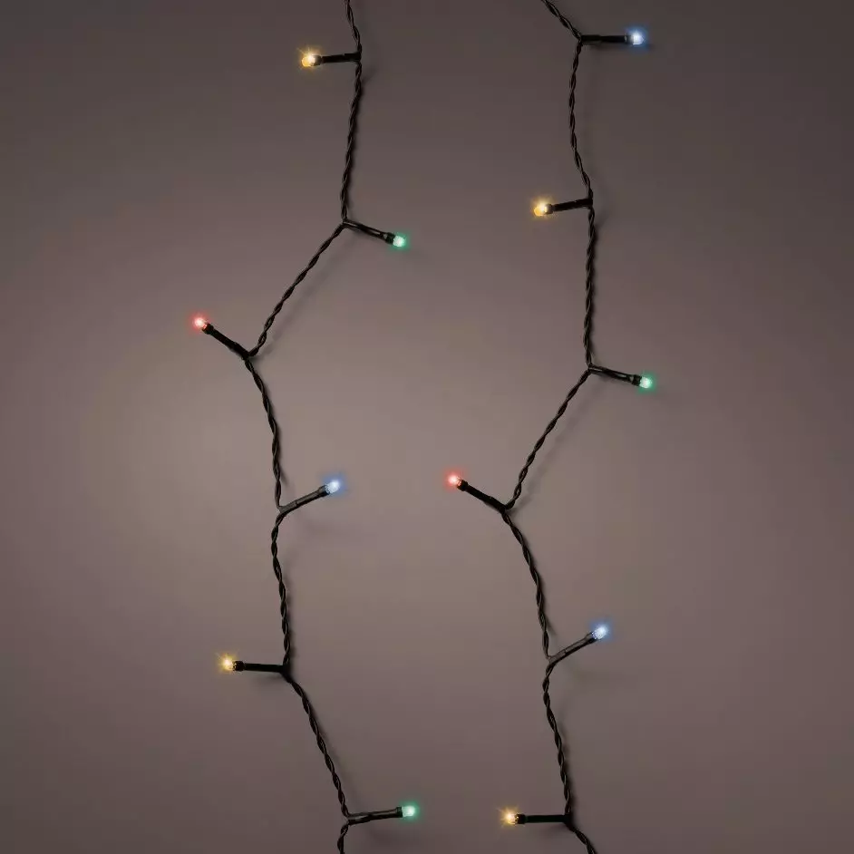 Guirlande lumineuse à piles 17,90 m 240 LED câble noir Durawise Multicolore