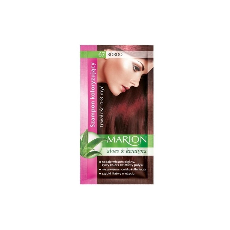 Marion Färbeshampoo mit Aloe-Extrakt 4-8 Wäschen /67/ Burgund 40 ml(28-02-2026)
