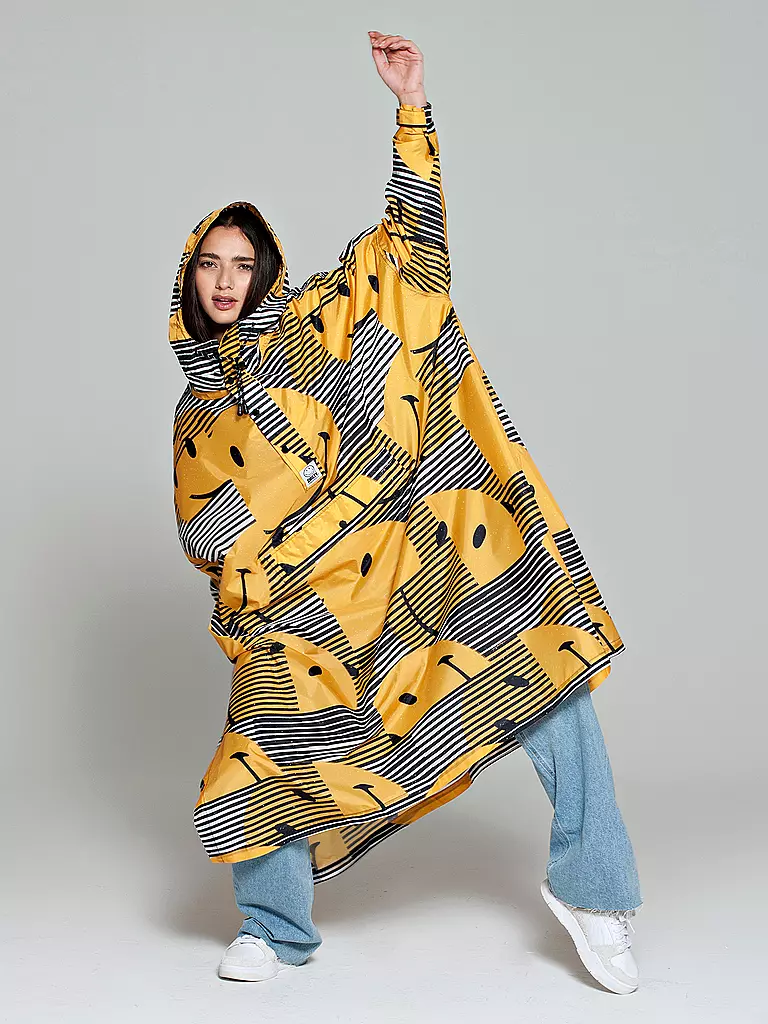 RAINKISS Regenjacke - Regenponcho SUNSET SMILEY gelb