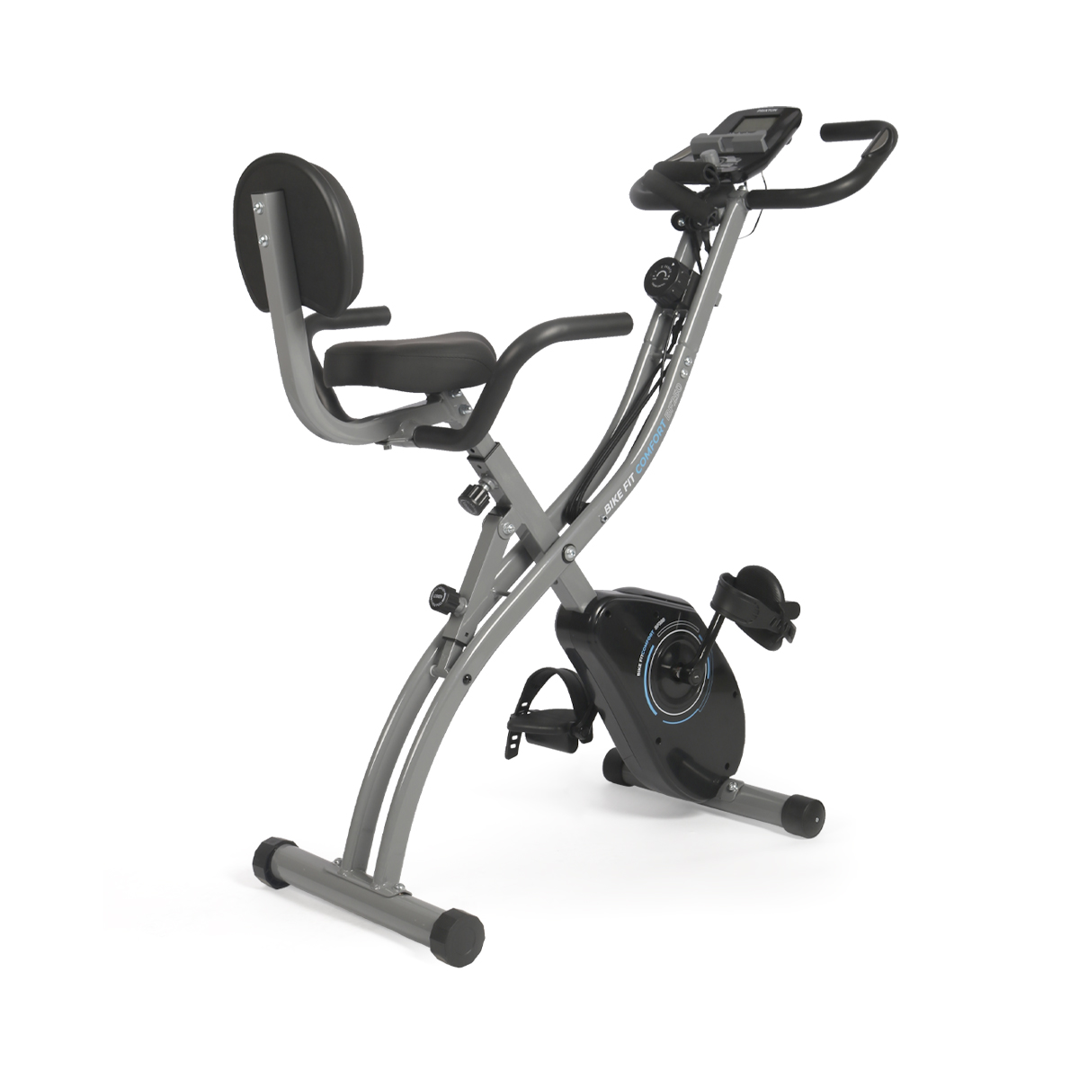 Bicicleta ergométrica dobrável Bike Fit Comfort com resistência de 1,5 kg | 2 faixas elásticas