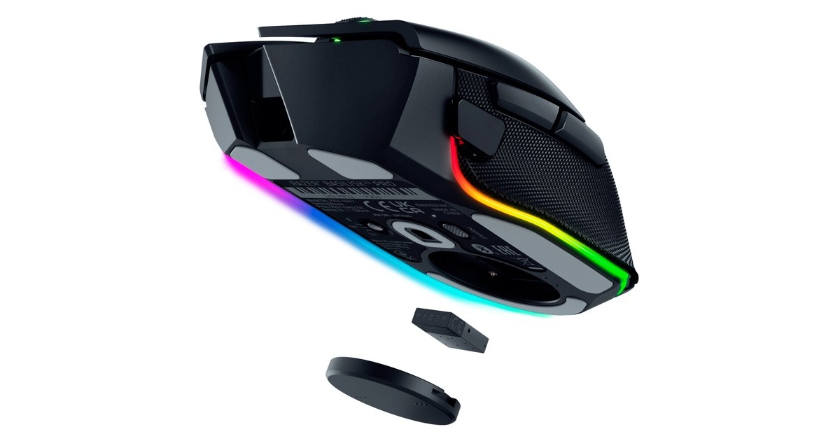 RazerBasilisk V3 Pro gaming muis  (Zwart, USB / Bluetooth / Razer HyperSpeed Wireless, 30.000 DPI, Razer Chroma RGB)