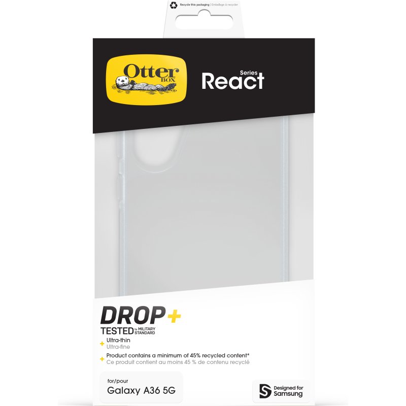 OtterBox React Series pour Samsung Galaxy A36 5G, transparente