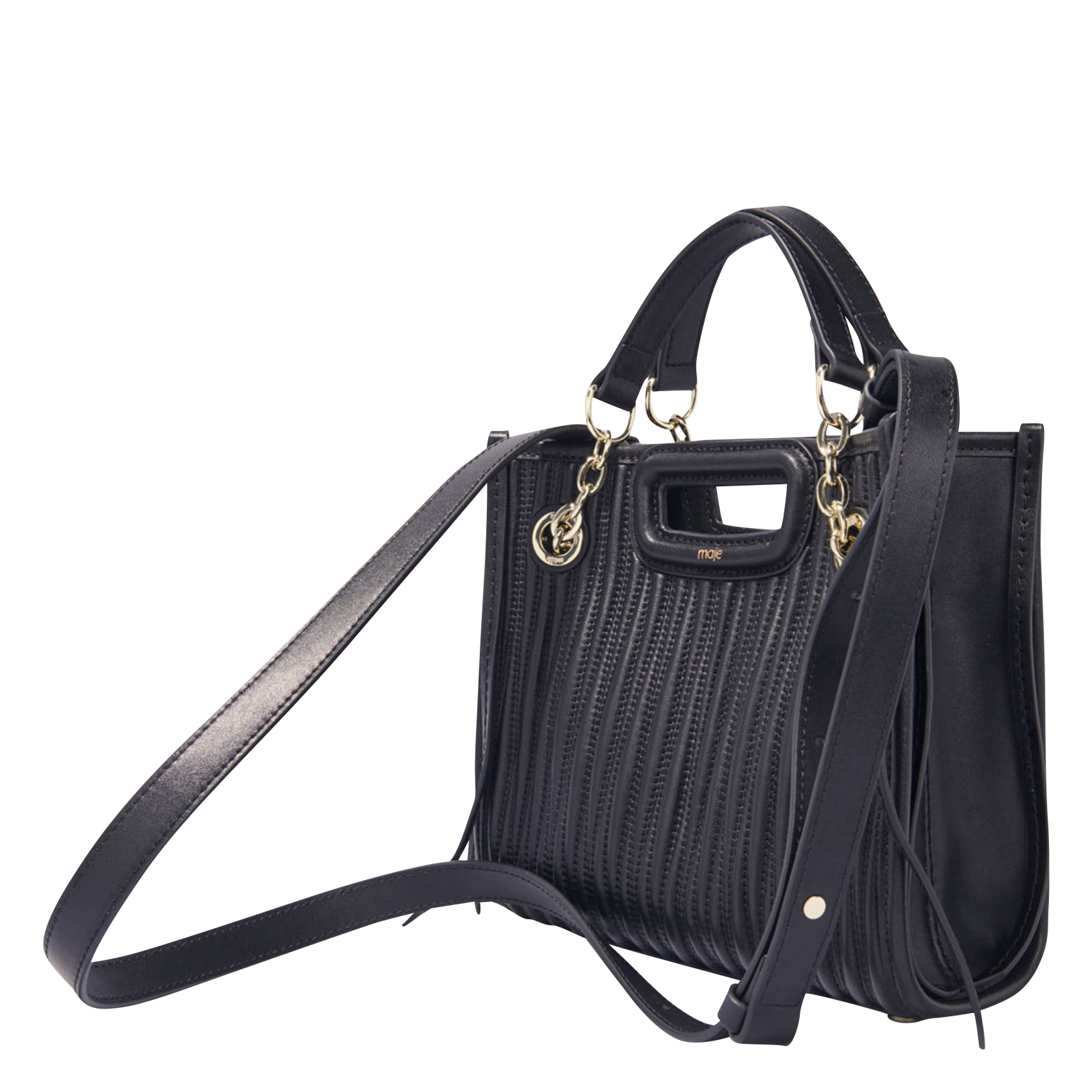 M CABAS MINI - Sac bandoulière en cuir | Noir