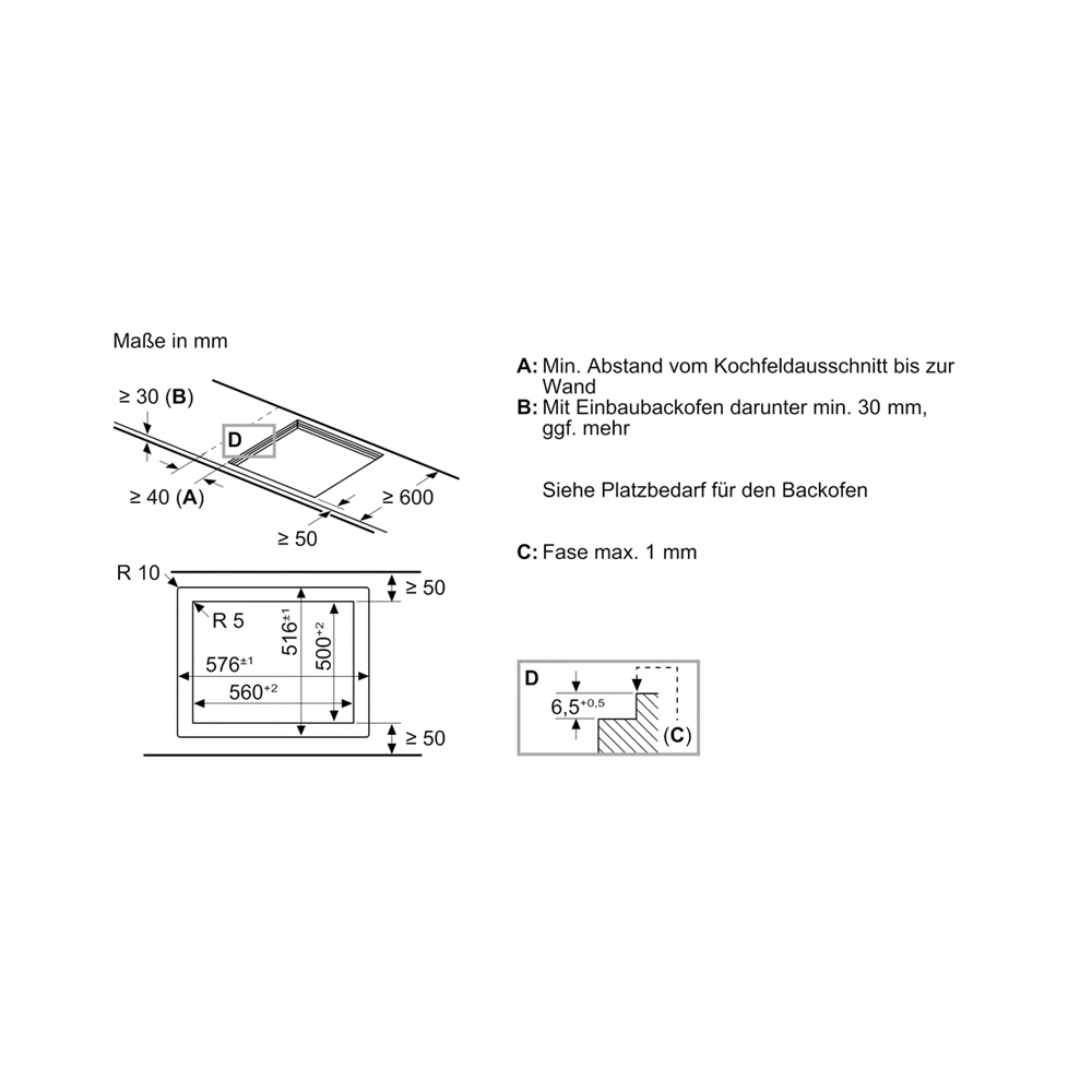 Bosch PVS601HB1E Induktionskochfeld flächenbündig 60cm