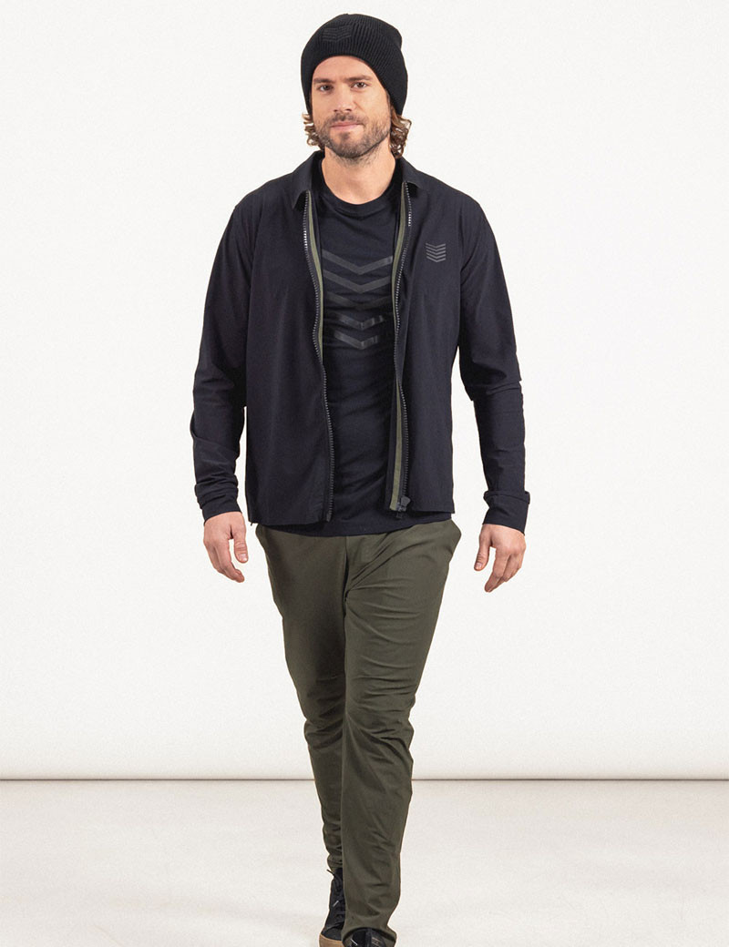 HBT BASICS | BILLY CHEMISE ZIPPÉE NOIR KAKI