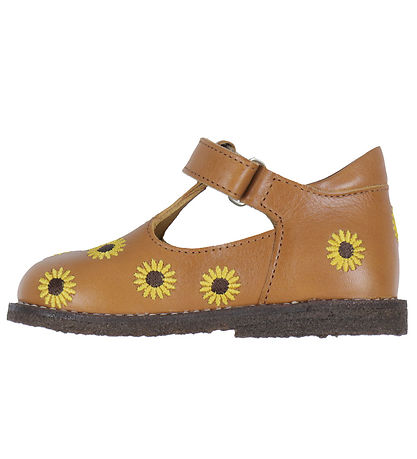 Angulus Ballerinas - Kognac m. Sonnenblume