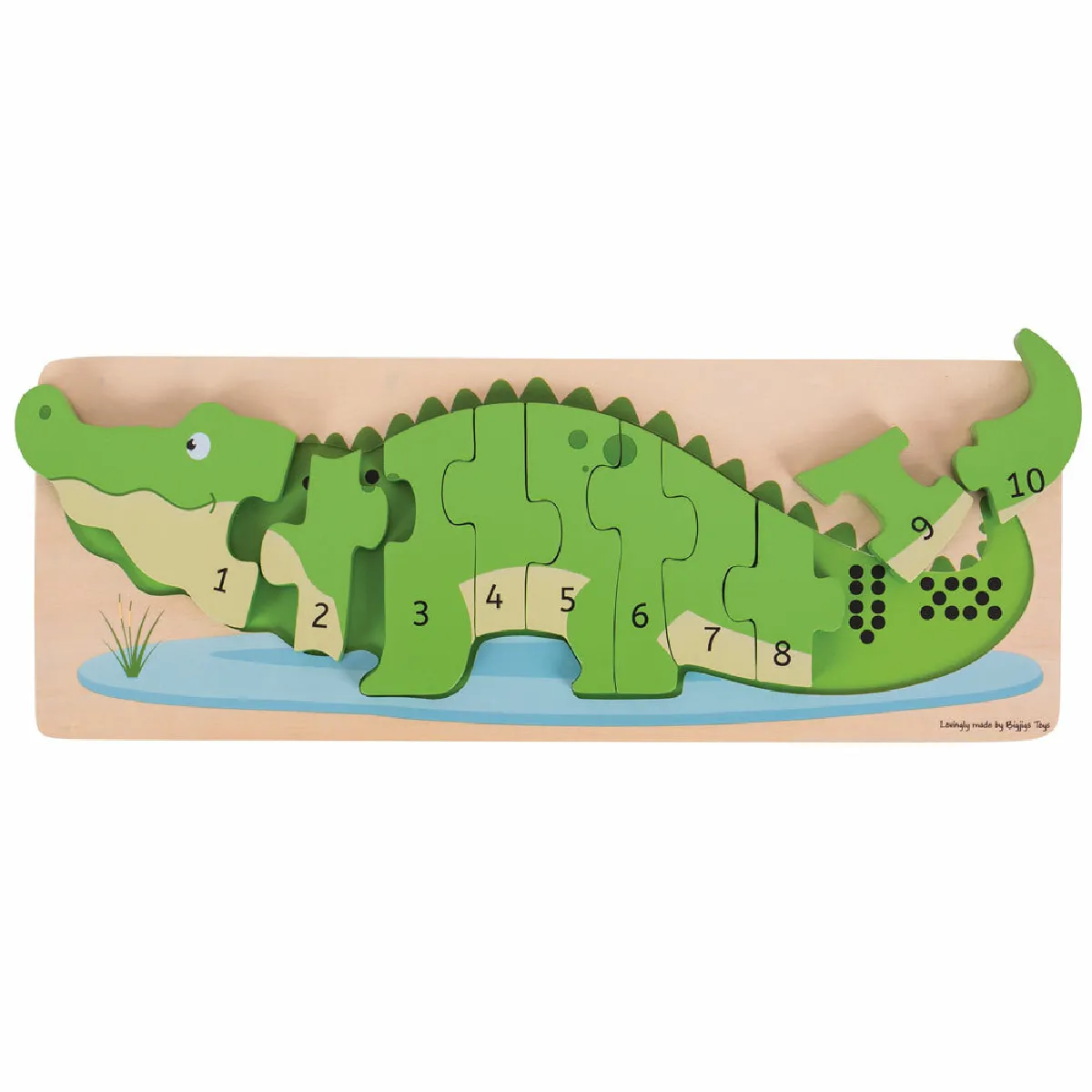 Bigjigs Toys Puzzle numéro crocodile