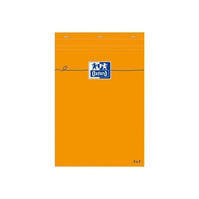Oxford - Bloc notes - A5 - 160 pages - petits carreaux - 80G - agrafé