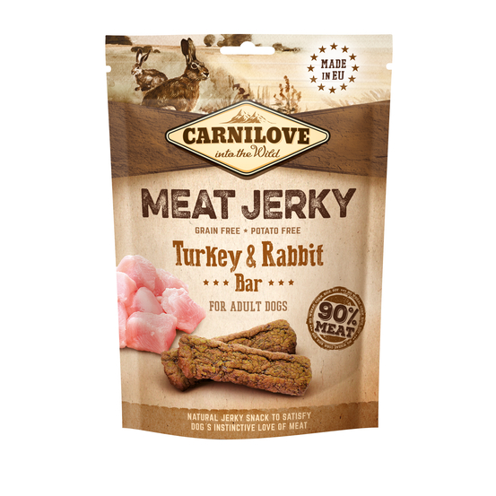 Friandises Jerky pour chien Dinde / Lapin 100 Gr