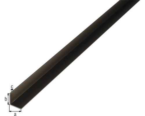 Aluminium hoekprofiel, brons geanodiseerd, 15x15x1 mm, 1 m