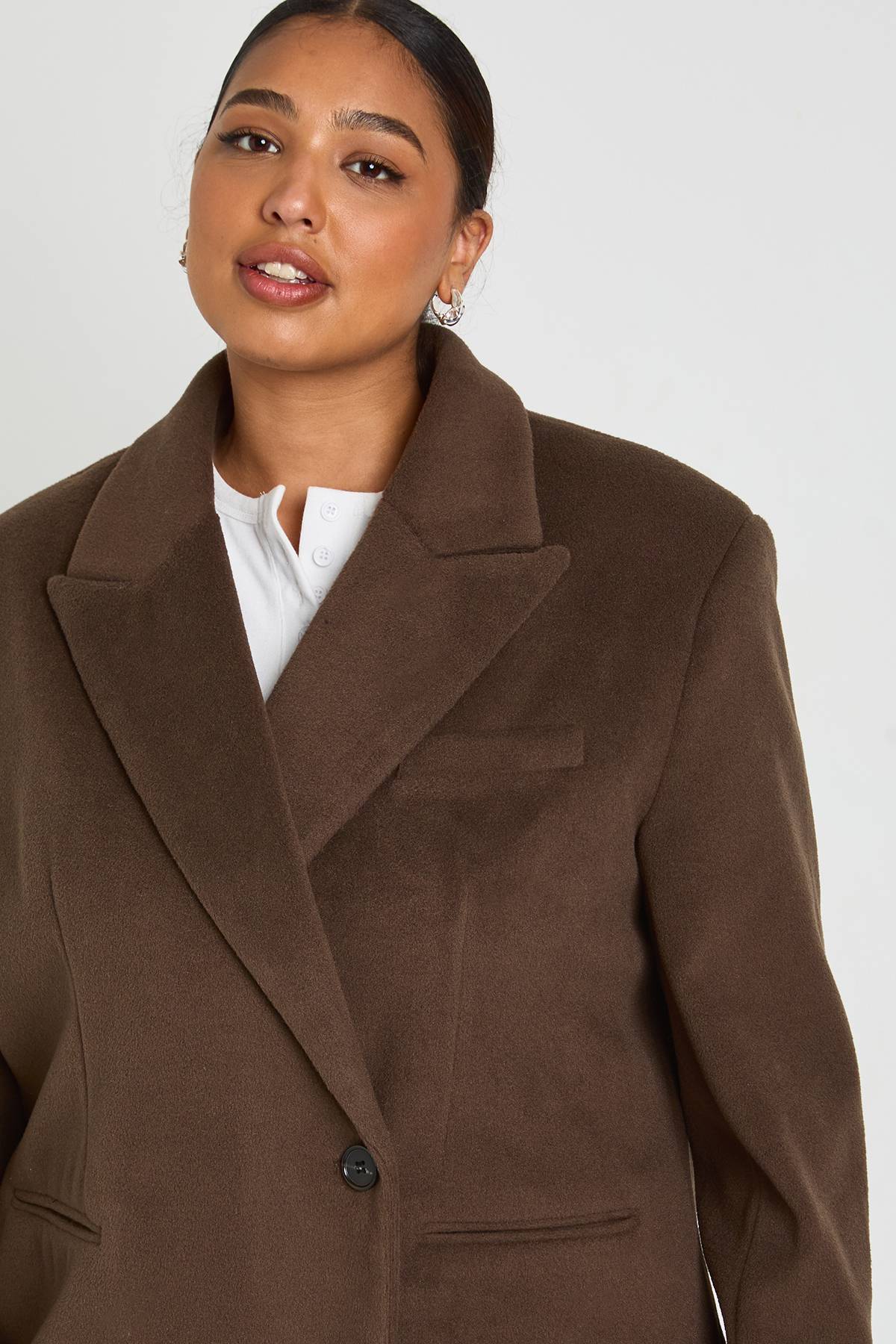 boohoo Blazer oversize à simple boutonnage Plus