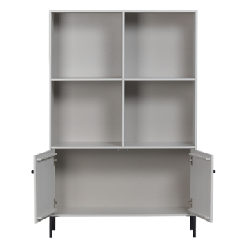 WOOOD wandkast Xam wolkengrijs grenenhout 160 x 107 x 39 cm