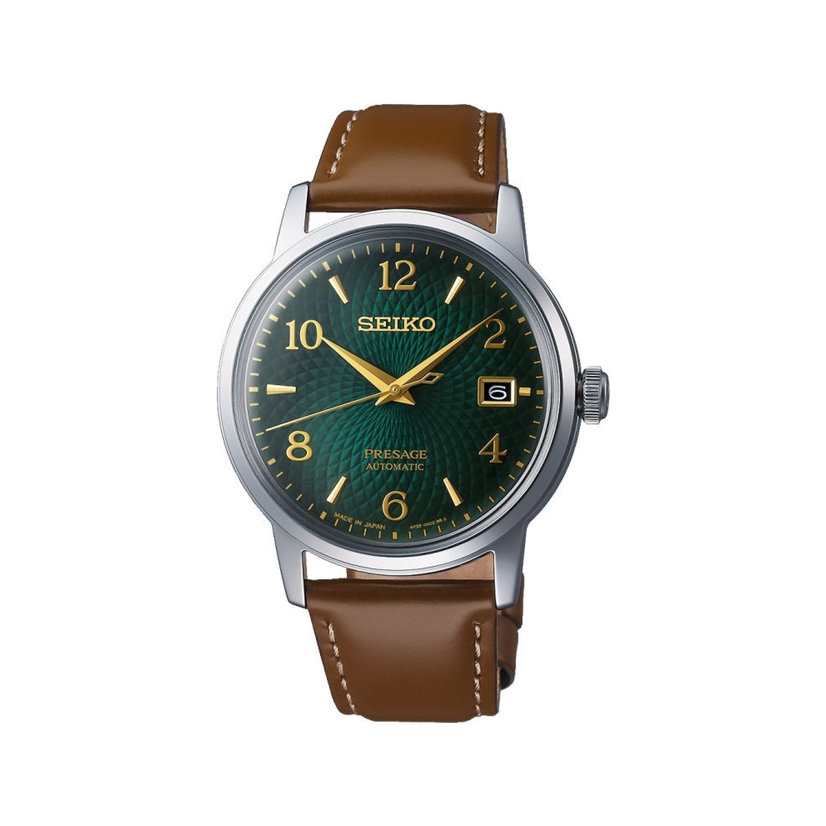 Montre Seiko Presage homme auotmatique acier cuir marron