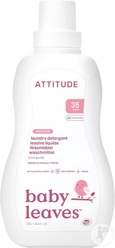 Attitude Tout-Petits Nature + Lessive Liquide Sans Parfum Flacon 1050ml