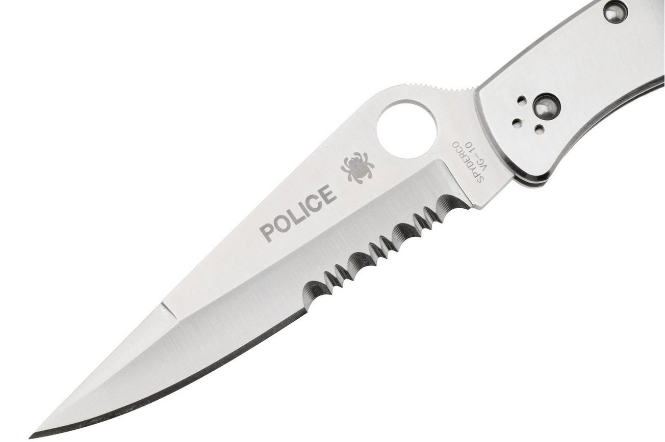 Spyderco Police C07PS partly serrated zakmes