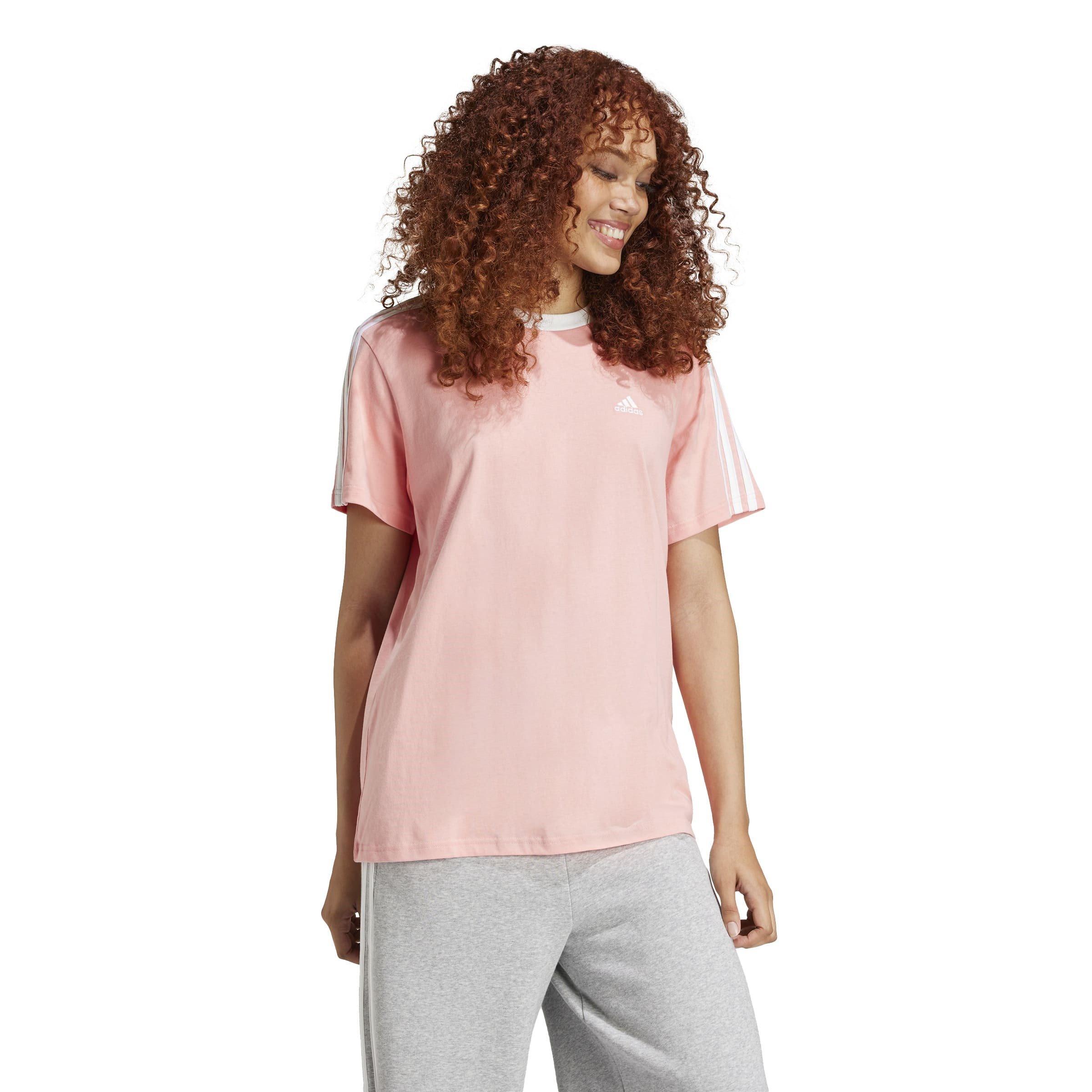 adidas Essentials 3 Stripe T-Shirt Womens