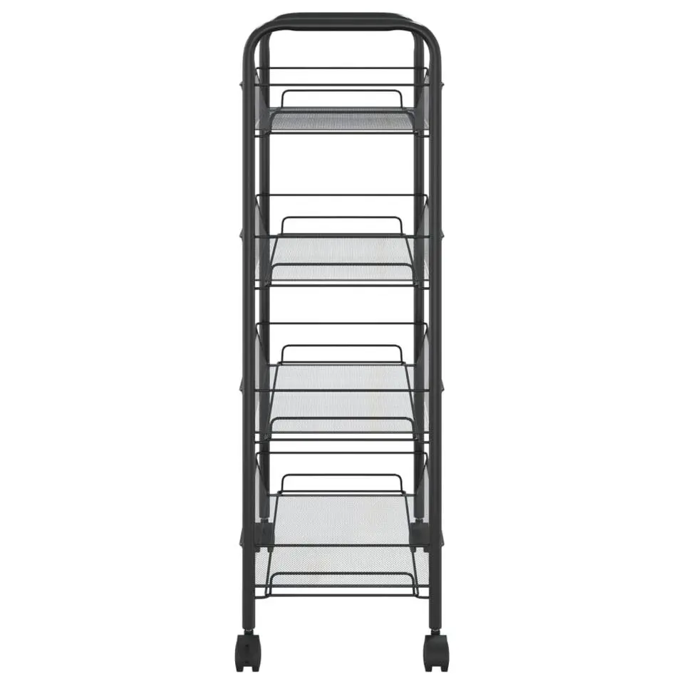 vidaXL - Keukentrolley - Zwart - IJzer - 46 x 26 x 85 cm