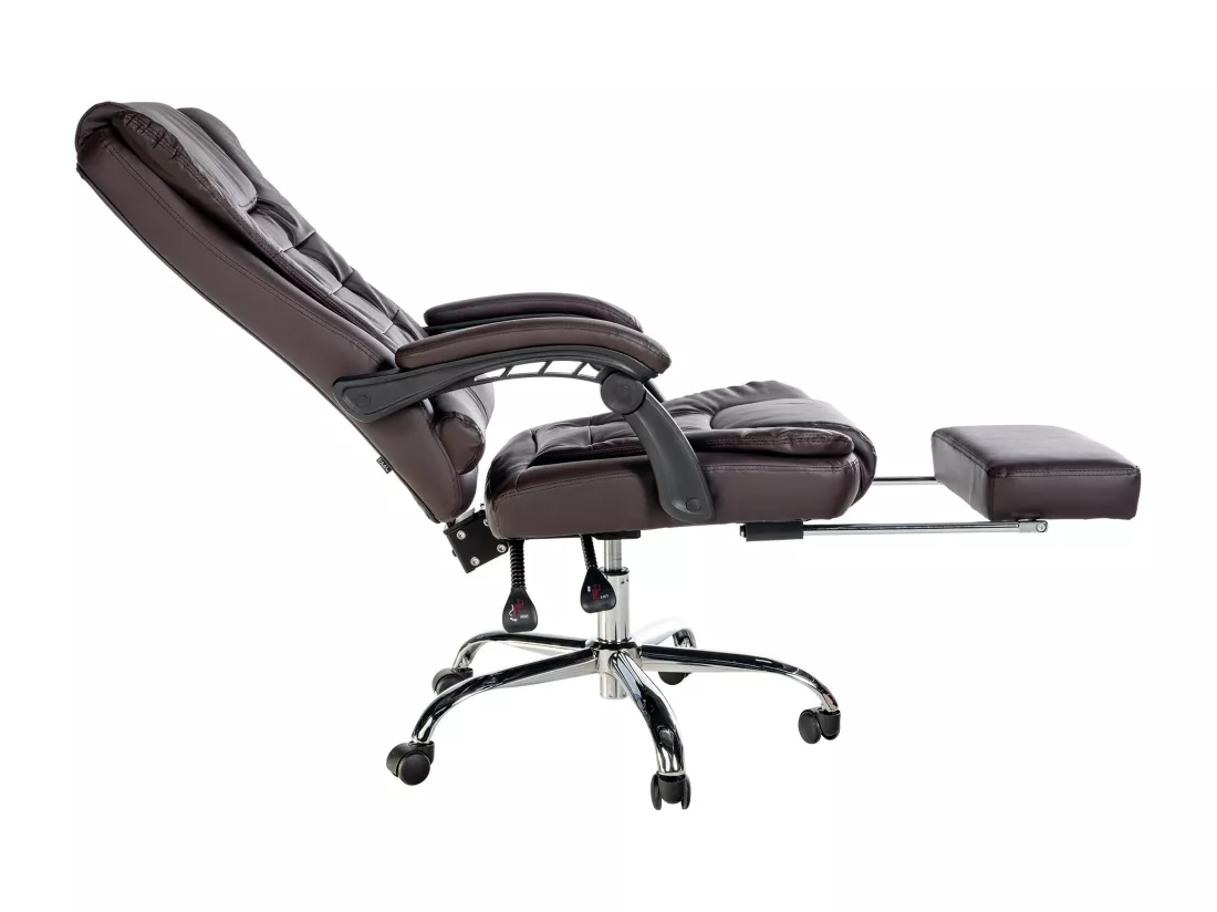 Chaise de bureau - Similicuir - Marron - Oxygen