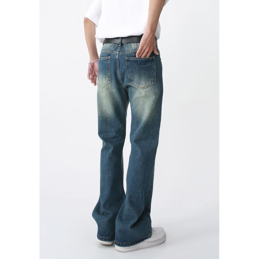 FAERIS - High Waist Washed Boot Cut Jeans