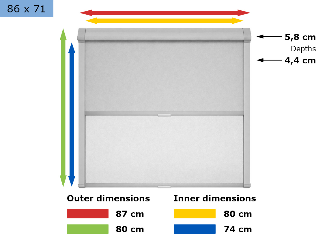 Dometic Seitz Rastrollo 3000 combirollo grey - 86 x 71 cm