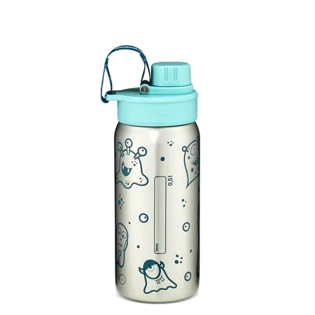 ergobag Edelstahl Trinkflasche Petrol, 500 ml