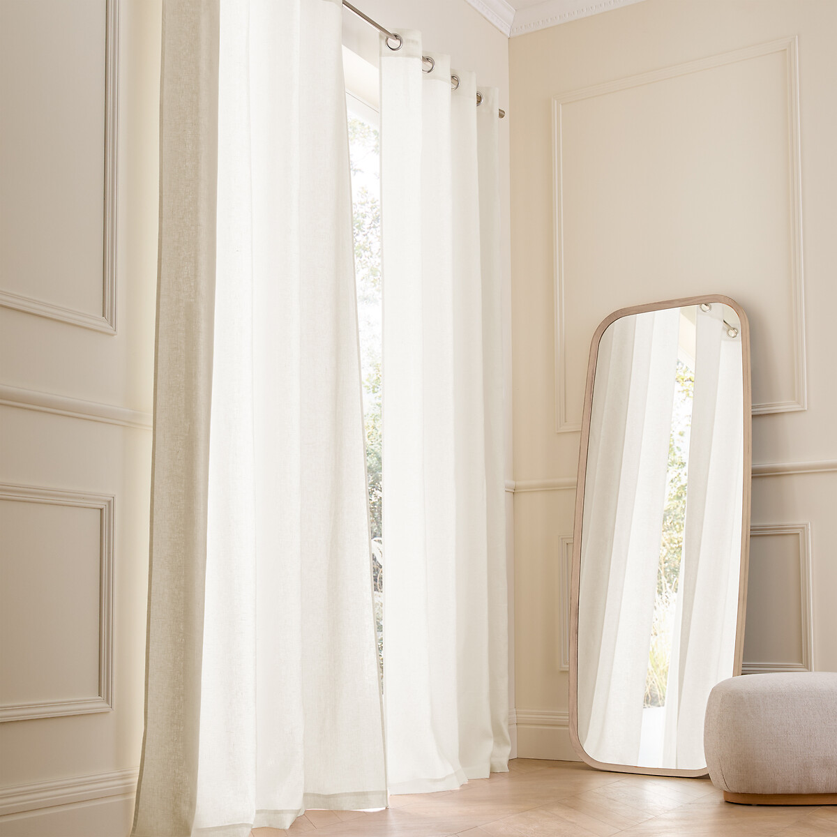 AM.PM<br>Cortina de linho lavado com ilhós, Privado