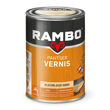 Rambo Pantser vernis mat kleurloos 1,25 liter