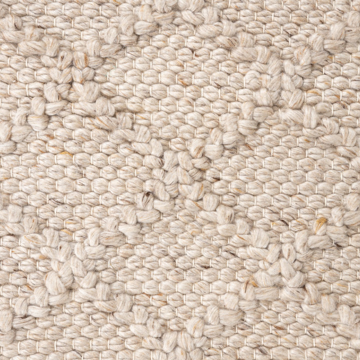 Wol gevlochten vloerkleed - Knit Beige | Top kwaliteit