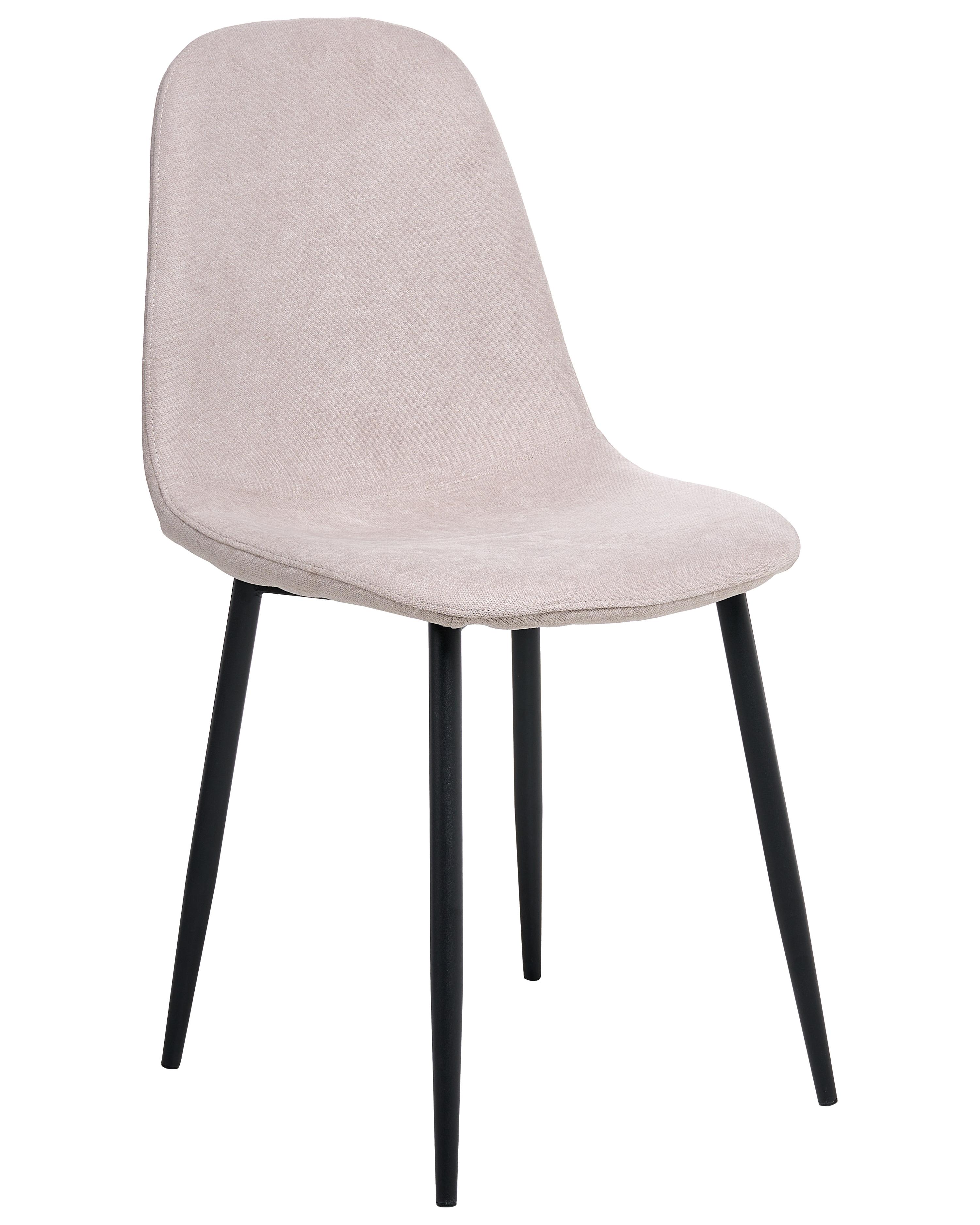 Set van 4 eetkamerstoelen CRANDALL Stof Beige