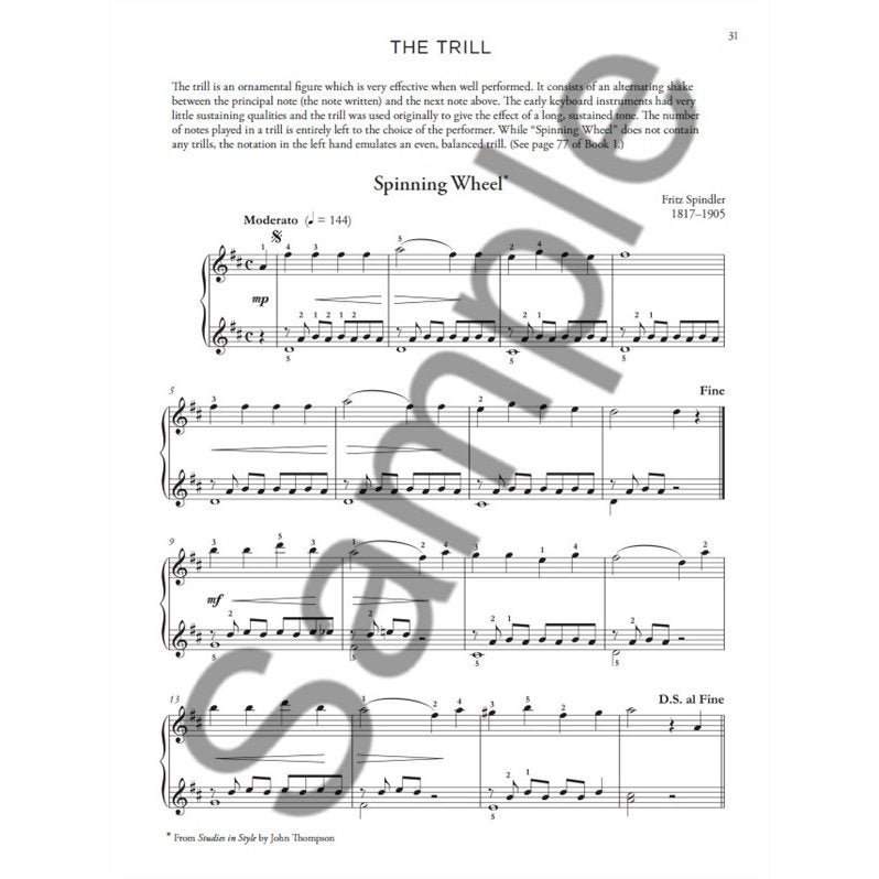 Willis Music - John Thompson's Adult Piano Course: book 2