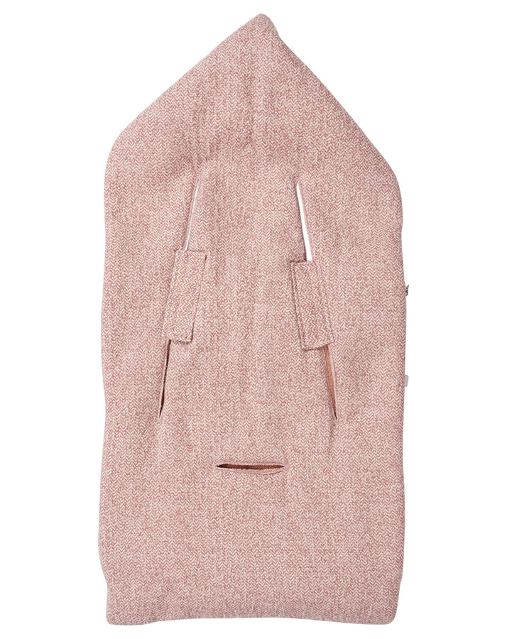 Fußsack VIGO TEDDY (45x90) für Babyschale meliert in old pink