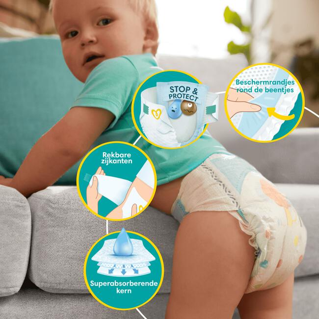 Pampers Baby Dry Trio Pack Luiers Maat 4+ 10-15 KG 120 stuks