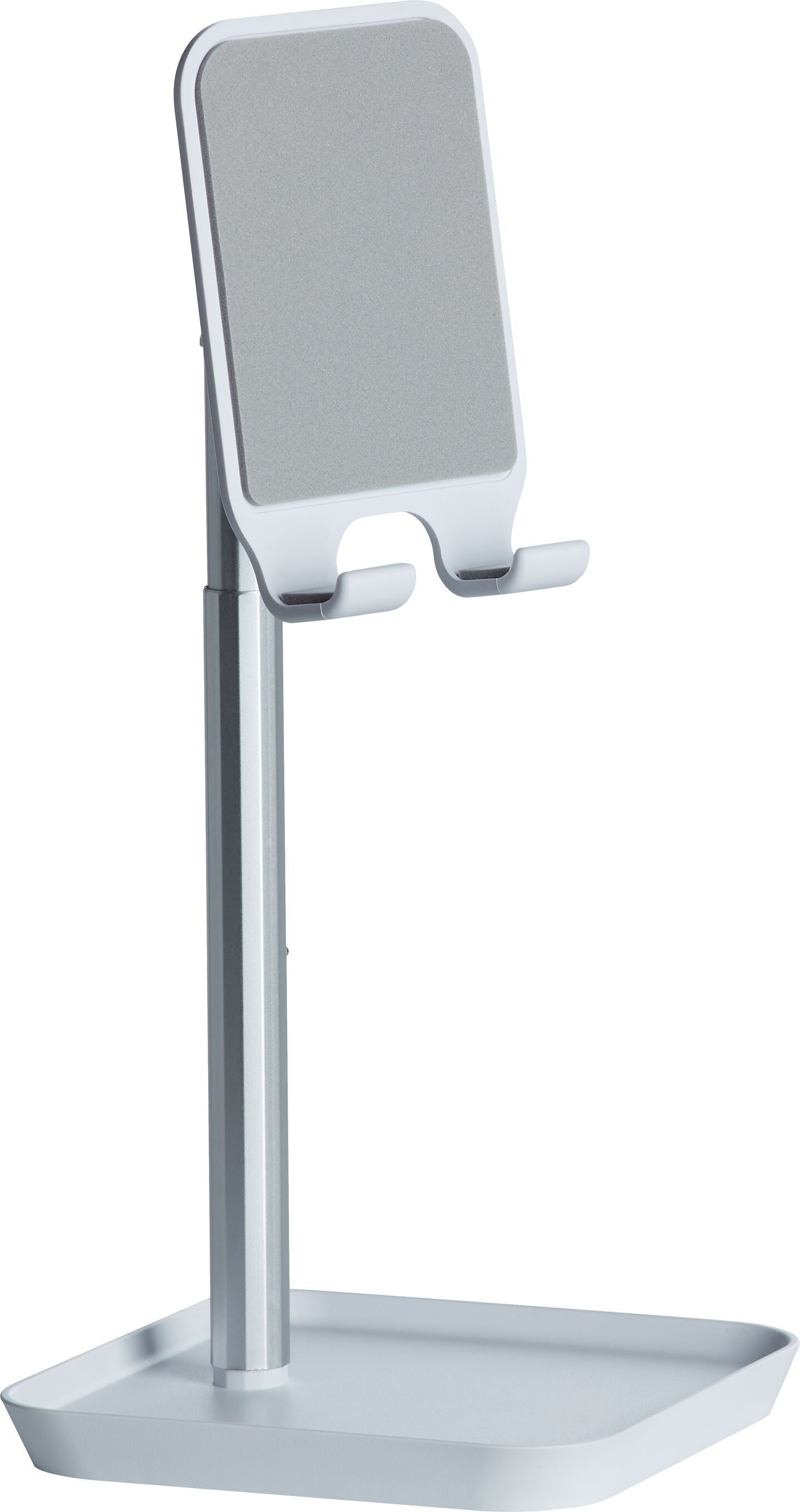 PHONE STAND Handyhalter - Silber / B: 6.0 cm x T: 11.0 cm x H: 13.5 cm
