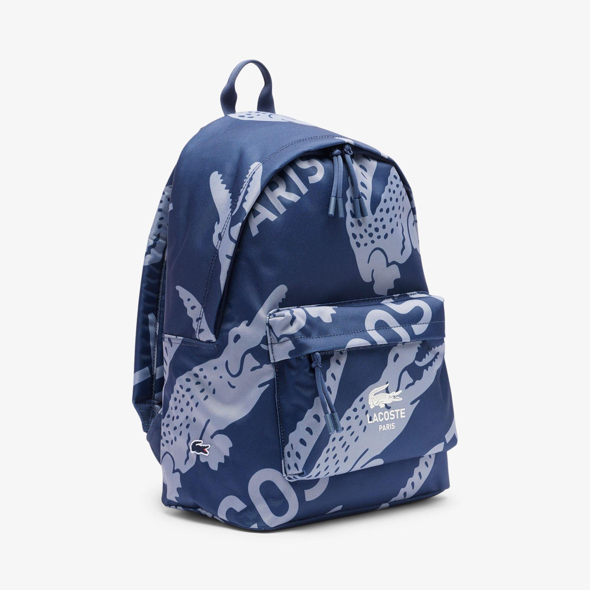 Lacoste Vertical Croc Print Back Pack