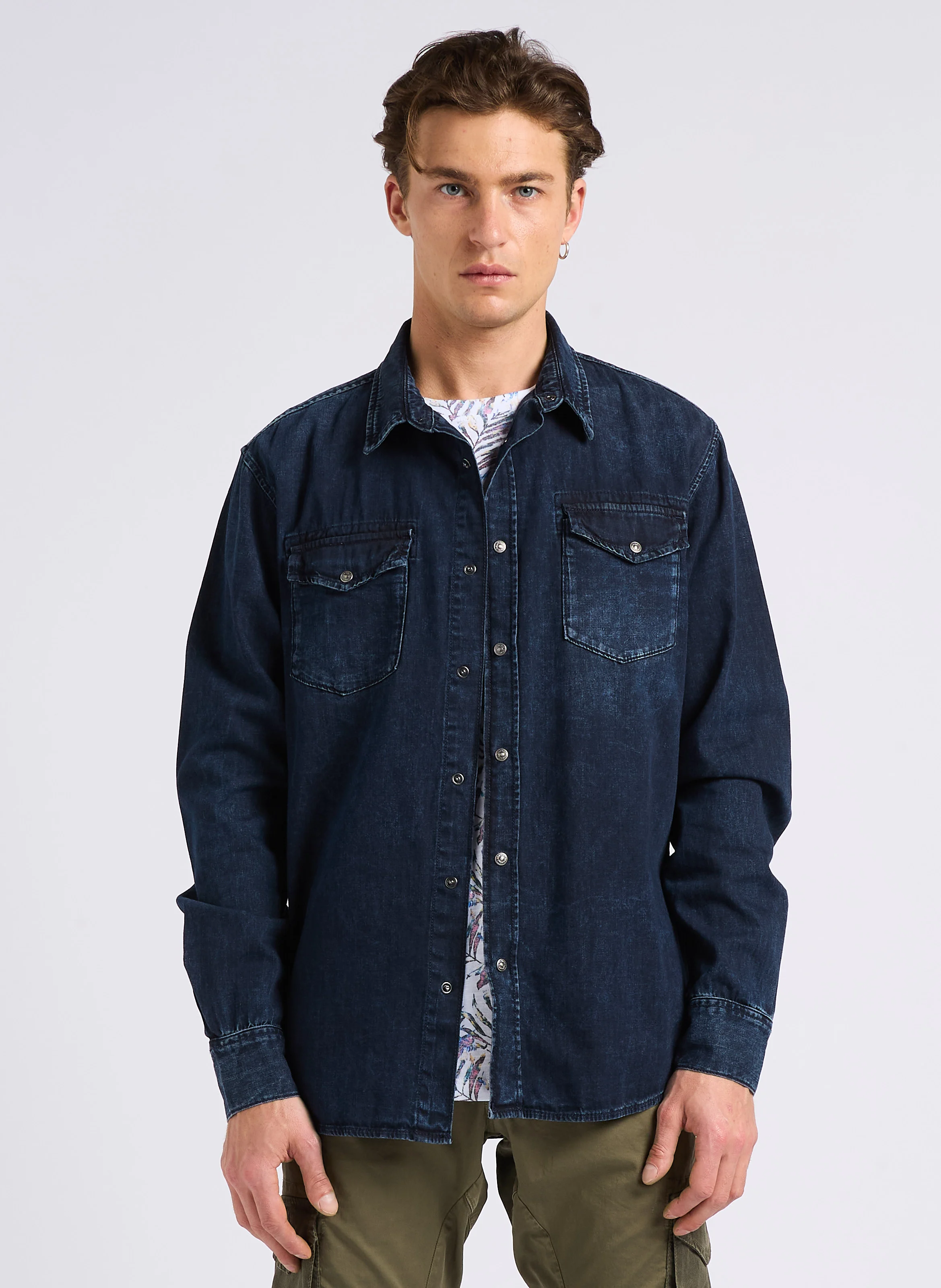 PEDRO - Chemise style denim | Noir