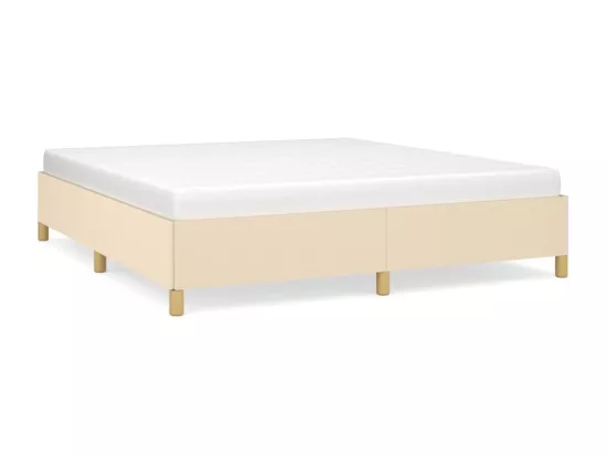 Sommier à lattes de lit Crème 180x200 cm Tissu