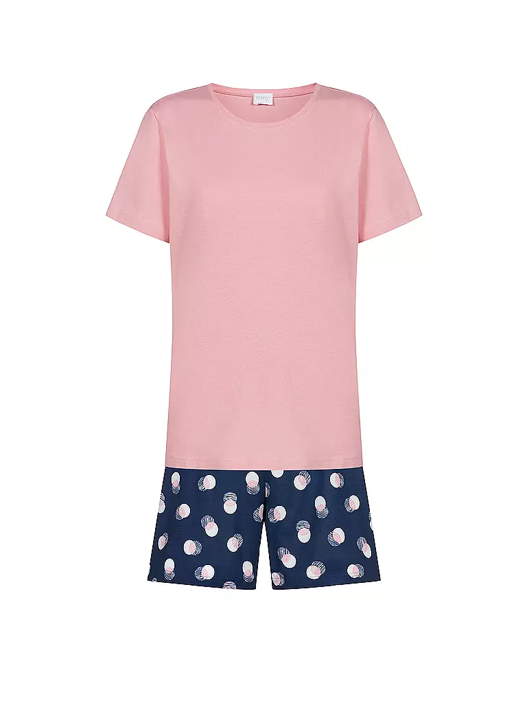 MEY Pyjama SCRIBBLED DOTS dunkelblau