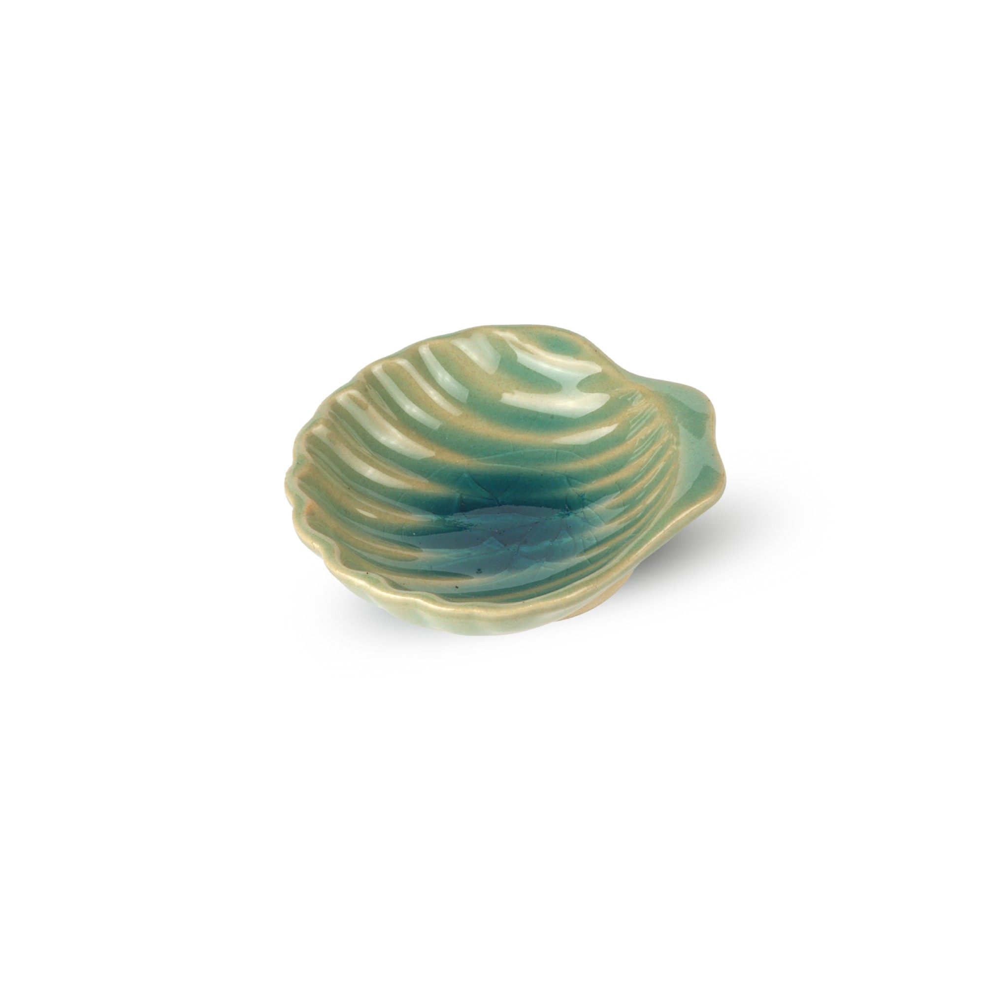 Schale 'Muschel', blau, Ø 9 cm, H 2 cm von fischer's lagerhaus